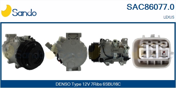 Compressore, climatizzatore SANDO SAC86077.0