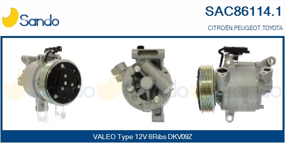 Compressore, climatizzatore SANDO SAC86114.1
