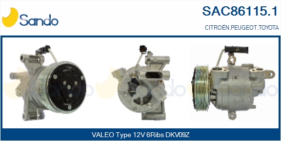 Compressore, climatizzatore SANDO SAC86115.1