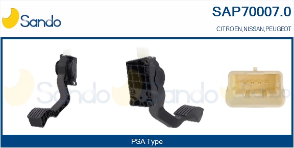 Kit pedale acceleratore SANDO SAP70007.0