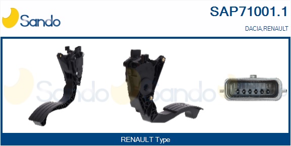 Kit pedale acceleratore SANDO SAP71001.1