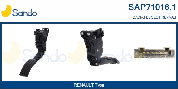 Kit pedale acceleratore SANDO SAP71016.1