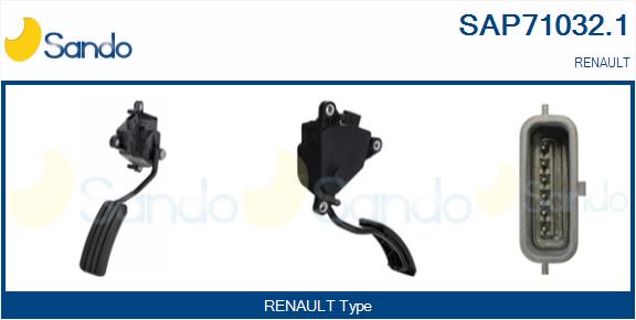 Kit pedale acceleratore SANDO SAP71032.1
