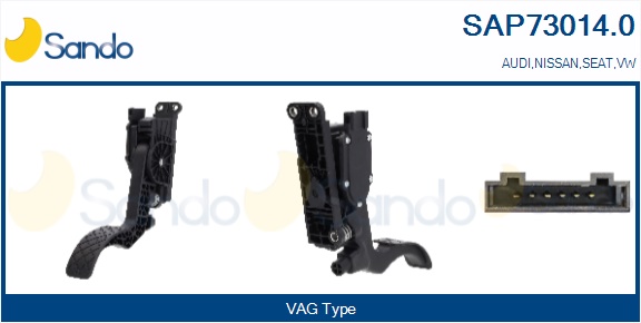 Kit pedale acceleratore SANDO SAP73014.0