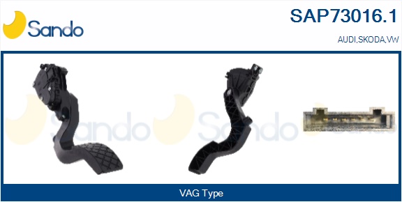 Kit pedale acceleratore SANDO SAP73016.1