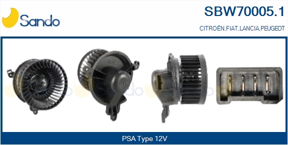 Ventilatore abitacolo SANDO SBW70005.1