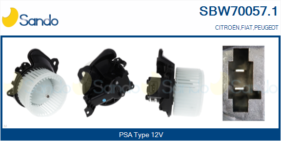 Ventilatore abitacolo SANDO SBW70057.1
