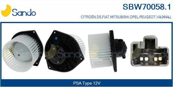 Ventilatore abitacolo SANDO SBW70058.1
