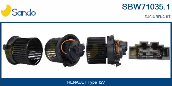 Ventilatore abitacolo SANDO SBW71035.1