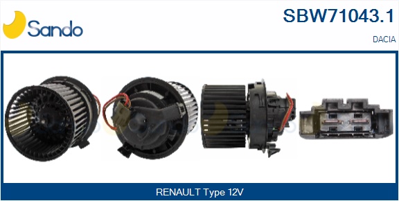 Ventilatore abitacolo SANDO SBW71043.1