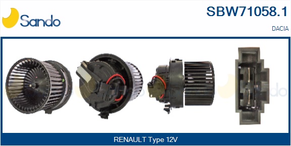 Ventilatore abitacolo SANDO SBW71058.1