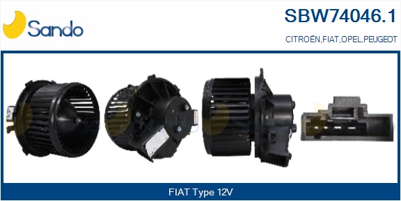 Ventilatore abitacolo SANDO SBW74046.1