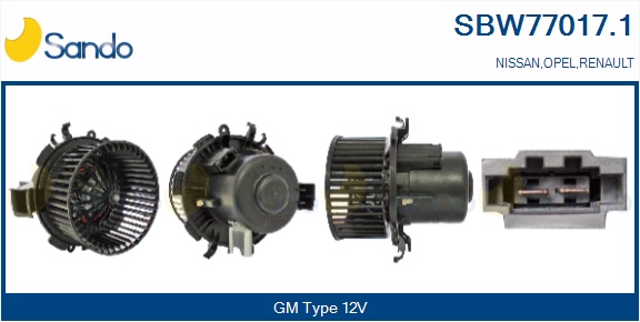Ventilatore abitacolo SANDO SBW77017.1