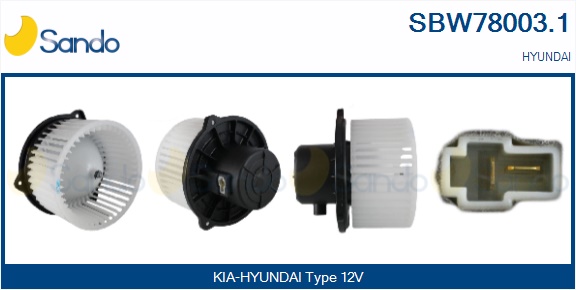 Ventilatore abitacolo SANDO SBW78003.1