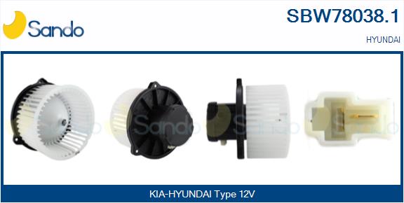 Ventilatore abitacolo SANDO SBW78038.1