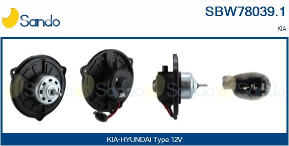 Ventilatore abitacolo SANDO SBW78039.1