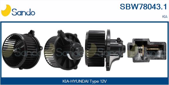 Ventilatore abitacolo SANDO SBW78043.1