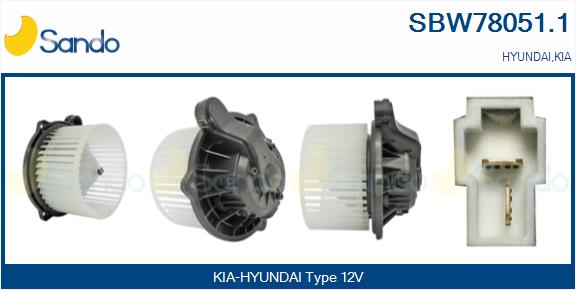 Ventilatore abitacolo SANDO SBW78051.1