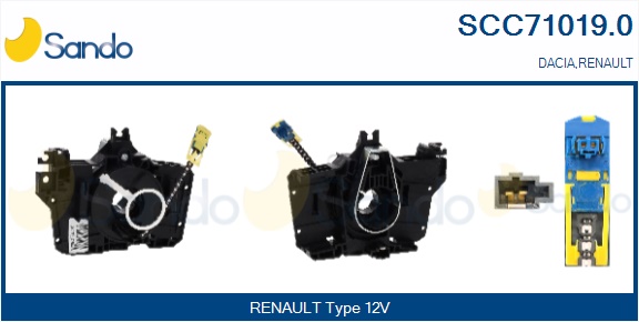 Molla spiroelicoidale, airbag SANDO SCC71019.0