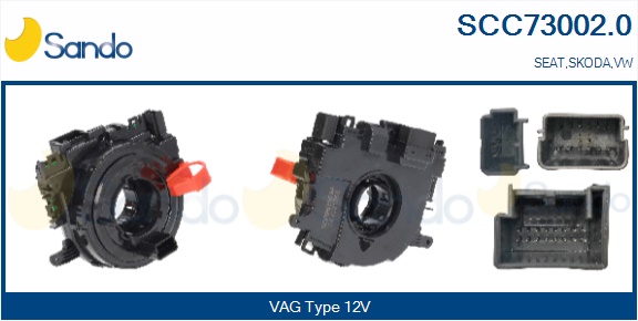 Molla spiroelicoidale, airbag SANDO SCC73002.0