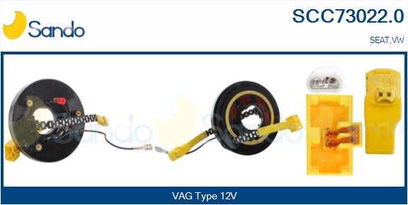 Molla spiroelicoidale, airbag SANDO SCC73022.0