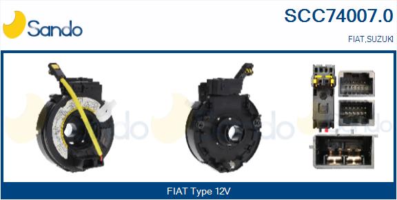 Molla spiroelicoidale, airbag SANDO SCC74007.0
