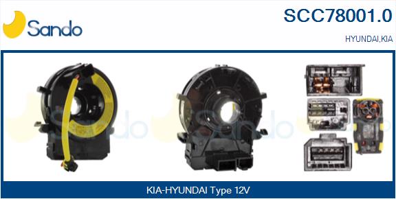 Molla spiroelicoidale, airbag SANDO SCC78001.0