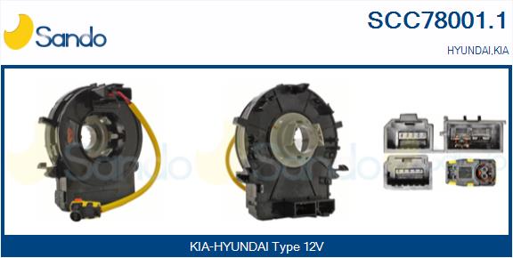 Molla spiroelicoidale, airbag SANDO SCC78001.1