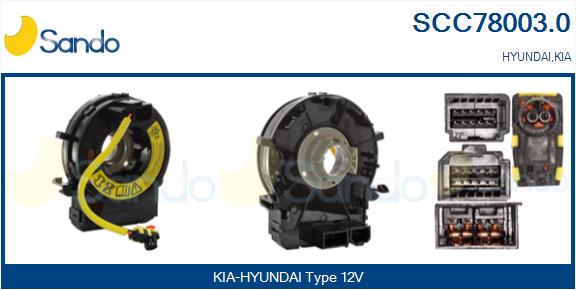 Molla spiroelicoidale, airbag SANDO SCC78003.0