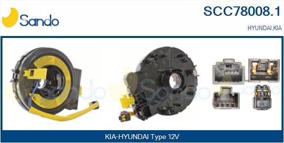 Molla spiroelicoidale, airbag SANDO SCC78008.1