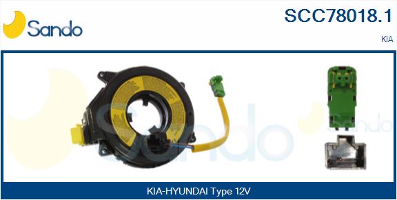 Molla spiroelicoidale, airbag SANDO SCC78018.1