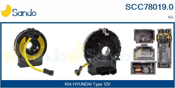 Molla spiroelicoidale, airbag SANDO SCC78019.0