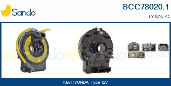 Molla spiroelicoidale, airbag SANDO SCC78020.1