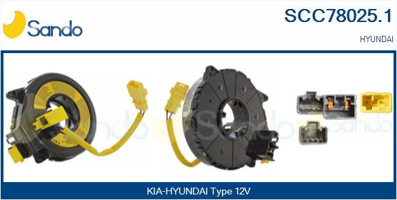Molla spiroelicoidale, airbag SANDO SCC78025.1