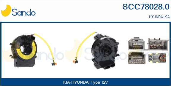 Molla spiroelicoidale, airbag SANDO SCC78028.0