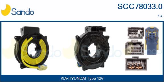 Molla spiroelicoidale, airbag SANDO SCC78033.0