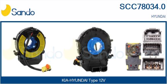 Molla spiroelicoidale, airbag SANDO SCC78034.0