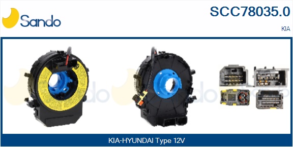 Molla spiroelicoidale, airbag SANDO SCC78035.0