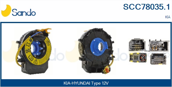 Molla spiroelicoidale, airbag SANDO SCC78035.1