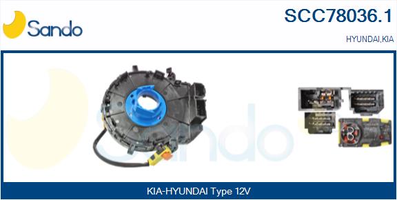 Molla spiroelicoidale, airbag SANDO SCC78036.1