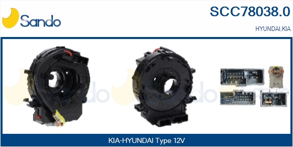 Molla spiroelicoidale, airbag SANDO SCC78038.0