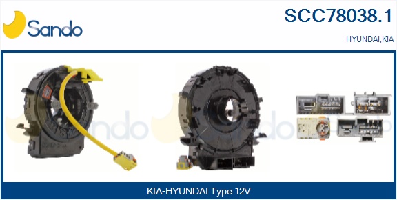 Molla spiroelicoidale, airbag SANDO SCC78038.1