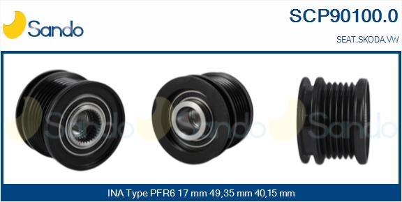 Puleggia cinghia, alternatore SANDO SCP90100.0