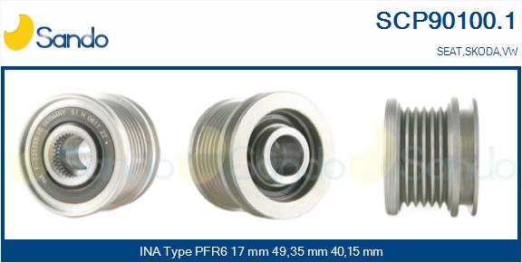 Puleggia cinghia, alternatore SANDO SCP90100.1