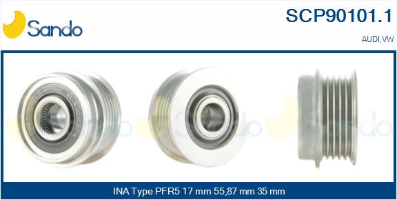 Puleggia cinghia, alternatore SANDO SCP90101.1