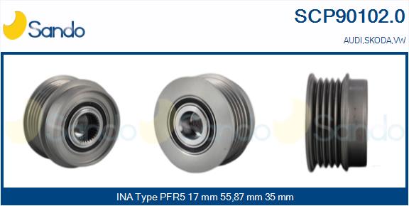 Puleggia cinghia, alternatore SANDO SCP90102.0