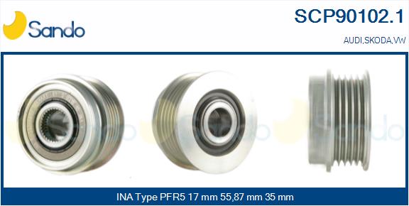 Puleggia cinghia, alternatore SANDO SCP90102.1