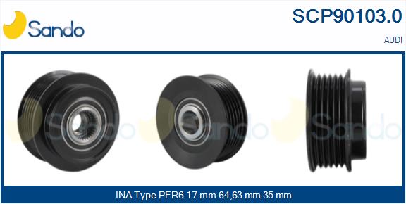 Puleggia cinghia, alternatore SANDO SCP90103.0