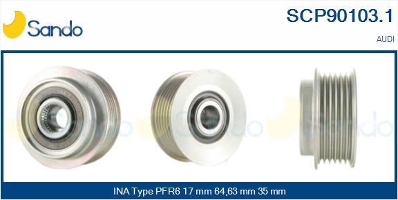 Puleggia cinghia, alternatore SANDO SCP90103.1