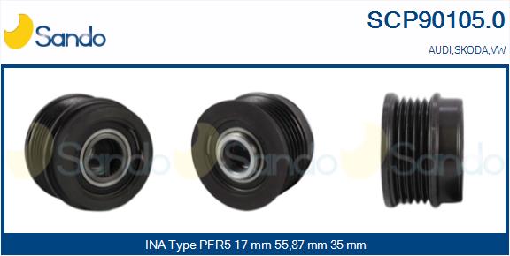 Puleggia cinghia, alternatore SANDO SCP90105.0